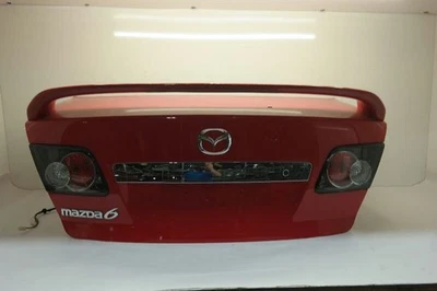 06-08 MAZDA 6 Trunk Hatch Tailgate Sedan 4 Door With Spoiler Red - Imagem 1 de 4