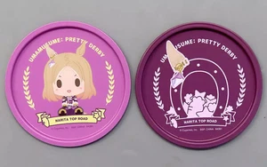 Juego de 2 posavasos Narita Top Road Twin Metal Ichiban Kuji Uma Musume usados - Imagen 1 de 1