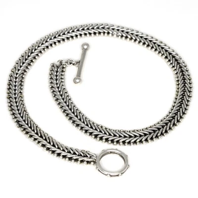 Vintage Stephen Dweck Sterling Silver Herringbone Necklace - Изображение 1 из 4