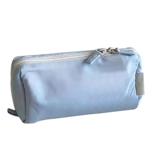 Solid Color Pen Bag Double Zipper Design Stationery Bag Pencil Case Students - Picture 1 of 9