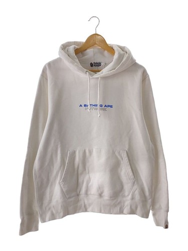 A BATHING APE (BAPE) Felpa con cappuccio A BATHING APE bianca L usata
