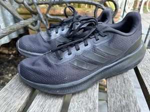 ADIDAS CLOUDFOAM BLACK MEN’S TRAINERS - UK SIZE 10 - Picture 1 of 10