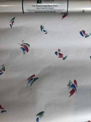 Andover Wallcovering Off White w/ Red, Blue & Green Paint Splash Pattern  - Image 1 of 4