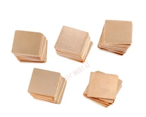50pcs 20 x 20 x 0.3mm-1.2mm Copper Shim Pad Cooling Heatsink Laptop CPU GPU Chip - Picture 1 of 3