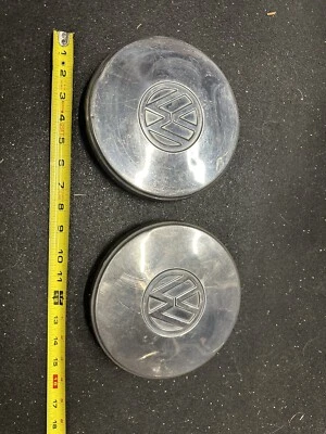 Tapacubos Volkswagen años 70 años 80 tapa central Jetta Dasher Rabbit cromo 8" 5 1/2" VW Foto 1 de 4