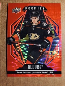2022-23 Upper Deck Allure Hockey Red Rainbow Rookie Jacob Perreault - Anaheim