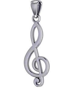 Peter Stone 925 Silber Notenschlüssel Anhänger Musiker Komponisten Symbol - Bild 1 von 7