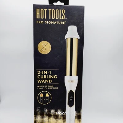 Hot Tools Pro Signature 2-in-1 Curling Wand - Gold Twist For 1" or 1-1/2" Curls - Image 1 of 4
