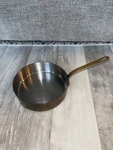 Nice Vintage 10” Made In France Copper Sauce Pan Brass Handles Good Shape! - Picture 1 of 11