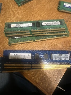 7x 2GB 2rx8 Pc3-10600E HP ProLiant  Microserver Memory RAM 500209-562 BINAC6 - Image 1 of 3