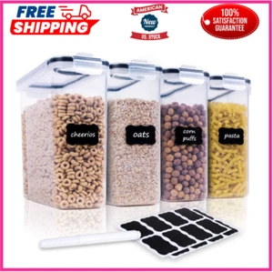 Cereal Containers Storage Set - 4 Piece Airtight Large Dry Food Storage Conta... - Picture 1 of 8