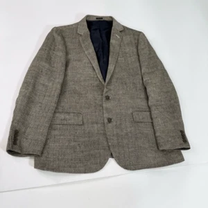 J Crew Jacket Mens 44 Sport Coat Thick Italian Linen Herringbone Patch Pocket - Imagen 1 de 9