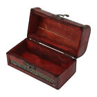 Boîte de rangement vintage en bois trésor décoratif bijoux coffre au trésor coffre au trésor