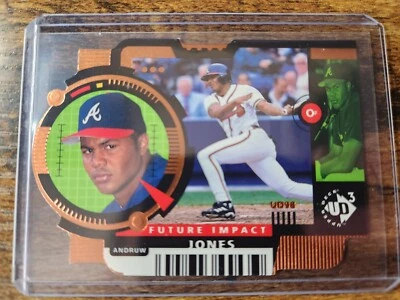 1998 UD3 Andruw Jones Future Impact 537/1000 Die-Cut RC #115 Atlanta Braves - Image 1 of 2
