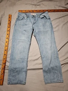 Levis Jeans Boys 16 Husky 34x28 Blue 505 Regular Straight Casual Light Denim - Picture 1 of 16