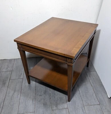 Vintage Lane 1960s Mid Century Modern Walnut Wood 2-Tier End Table A - Image 1 of 4