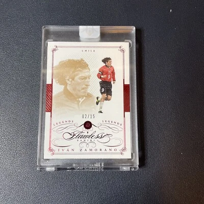 2015-16 Panini Flawless IVAN ZAMORANO Legends #121-Ruby Diamond Gem /15 Chile - Image 1 of 2