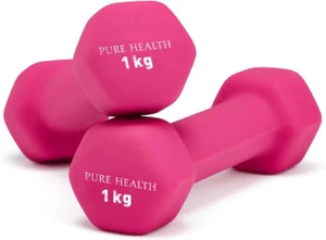 Neoprene Dumbbell Hand Weights Pair Home Exercise for Women Men Arm Pilates - Picture 1 of 12