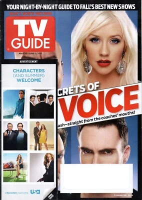 TV GUIDE May 30-June 5 2011 Christina Aguilera Blake Shelton The Voice Teen Wolf Foto 1 de 4