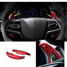 Shift Paddle Shifter Steering Wheel For Cadillac XTS 2013-2020 Red Carbon Fiber