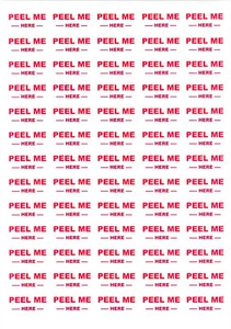 650+ - PEEL ME HERE Labels Small Stickers Instructional Opening Package Details - Picture 1 of 1
