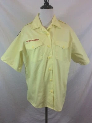 Boy Scouts Of America Official Blouse Shirt Uniform Womens Medium  10-12 Yellow - Image 1 of 4