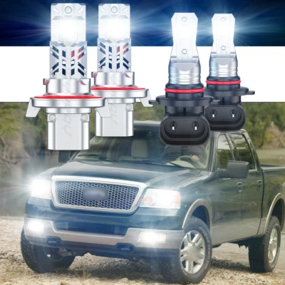 For Mercury Grand Marquis 2006-2011 - 4pc LED Headlight Hi-Low + Fog Light Bulbs - Image 1 of 4