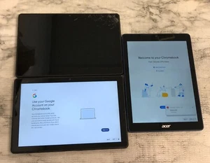 LOT OF 3 TABLETS (LENOVO 10e Chromebook 10"/Acer Chromebook Tab 10 9.7" N18Q1) - Picture 1 of 7