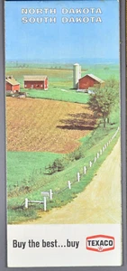 1960s North Dakota South Dakota Map Texaco Oil & Gas Black Hills map - Picture 1 of 5
