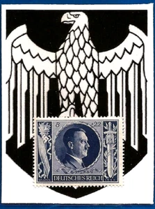 1943 Nazi Deutschland 3. Drittes Reich Hitler Geburtstag 8 Pf Briefmarke postfrisch - Bild 1 von 2