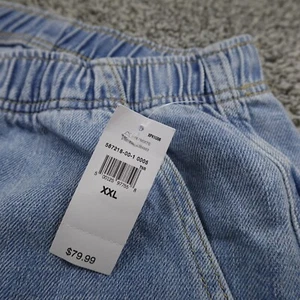 NEW Gap Jeans Womens 2XL Blue Denim Pants High Rise Baggy Wide Leg Stretch Boho - Picture 1 of 14