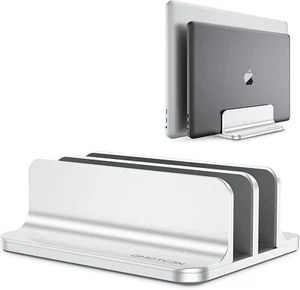 Aluminum Vertical Laptop Stand Adjustable Holder Dock for MacBook Air/Pro Silver - Picture 1 of 1