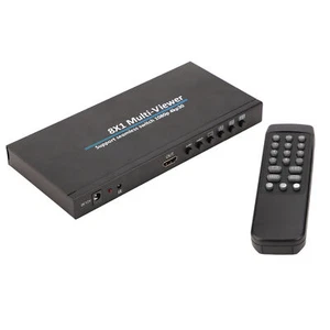 (UK) Multiviewer Switch 8x1 8 Channel Screen Splitting 4K High GF0 - Zdjęcie 1 z 12