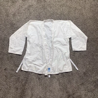 proforce kids size 1 white karate shirt long sleeve "ultra" lightweight"  - Image 1 of 4