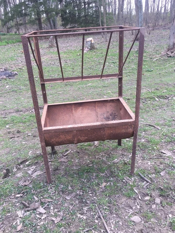 Folk Art Antique Stock Feeder Trough~Welded Horses~Donkey~Cattle~Very Cool Cover