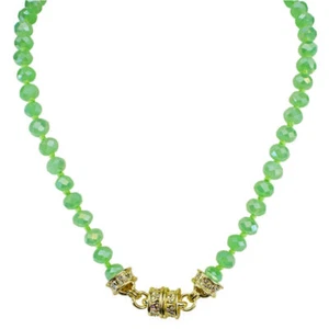 Collar magnético con cuentas de diosa de cristal Kirks Folly GT cristales de ópalo verde - Imagen 1 de 2