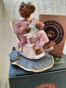 Boyds Bearstone #2277902 Momma McNewbear with Babykin’s…Rock-A-Bye Baby-1E/1560 - Picture 1 of 5