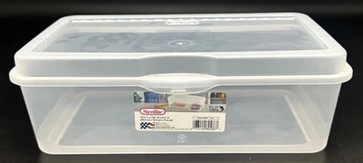 Sterilite 1805 Storage Box, Clear 6pk,approx 13x7x4 - Image 1 of 4