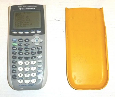 Texas Instruments TI-84 Plus Silver Edition Graphing Calculator w/Cover  READ - Image 1 of 4