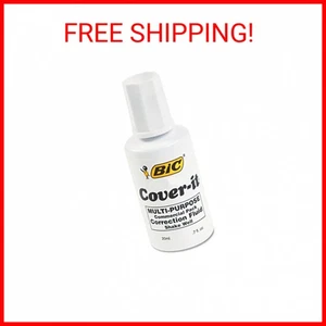 BIC Cover-It Correction Fluid, 20 Milliliter Bottle, White, 1/Each (WOC12-WE) - Bild 1 von 2