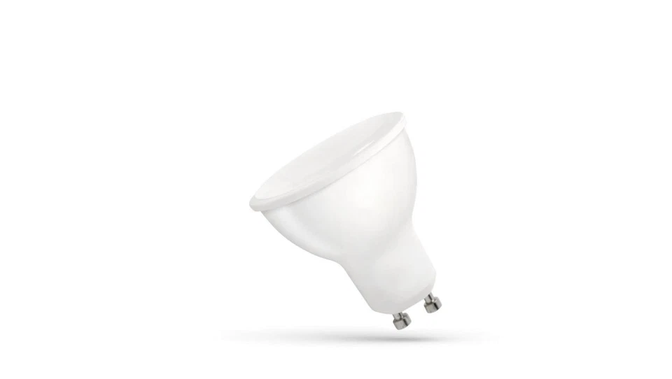 LED GU10 230V 4W SMD WW z MLECZNĄ SZYBKĄ SPECTRUM + - Image 1 of 1