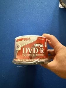 CompUSA Double Sided DVD-R  50pk 9.4gb 16x 240 Min Video Brand New Sealed - Picture 1 of 2