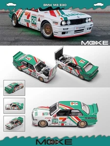 MOKE BMW E30 M3 DTM 1992 SPA#5 7-Eleven 1991 Macau #6 Open Hood Alloy Model 1:64 - Picture 1 of 6