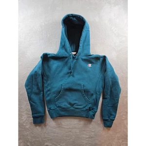 Champion Sudadera con Capucha Tejido Inverso Para Mujer XS Verde Azulado Polar Pesado Atletismo - Imagen 1 de 7