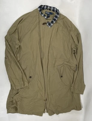 Polo Ralph Lauren Two Way Zip Rain Wind Resistant Coat Mens Size 2LT Beige - Image 1 of 4