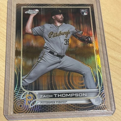 2022 Topps Chrome Sonic Baseball Zach Thompson Rookie Orange #/25 - Image 1 of 3