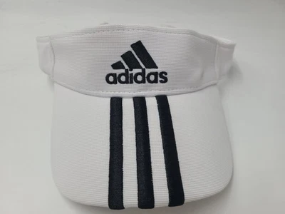 Adidas Sol Golf Visera Ajustable Gorra Poliéster Rayas Hombres Mujeres Blanco Negro Foto 1 de 4