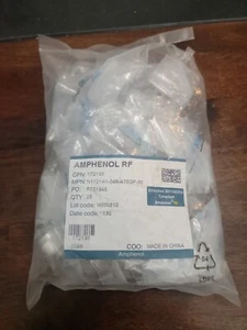 Amphenol RF N1121A1-048-AT5GP-50 Male RF Coaxial Connectors Bag of 25 CPN 172135 - Picture 1 of 6