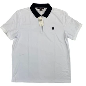 Camisa Polo Michael Kors Media Cremallera Blanca Talla L - Imagen 1 de 11