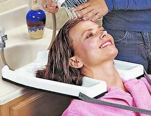 Safety Contoured portable salon home Shampoo hair washing sink tub tray NEW - Picture 1 of 8